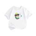 thumbnail image 2 of HAOTAGS Toddler Boys Girls Easter Graphic Tshirts Short Sleeve Crew Neck Tee Tops Casual Summer Outfits White Size 11 Years, 2 of 3