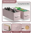 thumbnail image 5 of Sorbus Narrow Dresser Tower with 4 Drawers - Vertical Storage for Bedroom, Bathroom, Laundry, Closets, and More, Steel Frame, Wood Top, Pastel Fabric Bins (Pastel Pink), 5 of 7