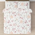 thumbnail image 3 of Sweet Jojo Designs Watercolor Floral Pink Grey and White Full/Queen Bed Comforter 3 Piece Bedding Set - 3 Piece, 3 of 6