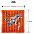 thumbnail image 5 of Neckerchief for Women - 100% Mulberry Silk Neck Scarf - Size: 21 x 21 Inches - Orange Horse, 5 of 5