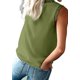 thumbnail image 3 of Camiseta de Tirantes Holgada Sin Mangas con Cuello en V y Encaje de Pestañas de Verano, Color Verde Hierba, Talla L, 3 of 9