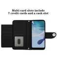 thumbnail image 2 of for Motorola Moto G 5G 2023 Wallet Case, Elegant Card Holder Cash Slot PU Leather Kickstand Wrist Strap Wallet Shockproof Protective Flip Women Girls Case Cover for Moto G 5G 2023, Black, 2 of 7