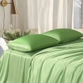 thumbnail image 6 of Lirex King Size Pillowcases Set of 2 Satin Silk Finish Envelope Closure Light Green, 6 of 6