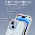 thumbnail image 5 of CASEFIV for iPhone 14 Case, iPhone 13 Case with Magnetic Invisible Stand [Compatible with MagSafe] Built-in Screen Protector Military Drop Protection Shockproof Slim Translucent Case Cover, Clear, 5 of 7