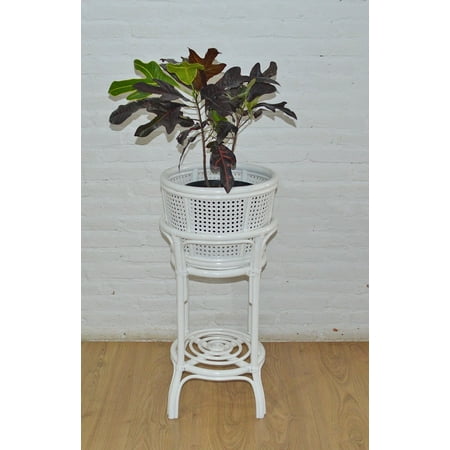 Cane Tall 2-Piece Plant Stand---White