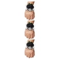 thumbnail image 1 of Ramillete de Muñeca Bearachild Rosa de Satén Hecho a Mano para Bodas y Graduaciones N17 Negro, 1 of 6