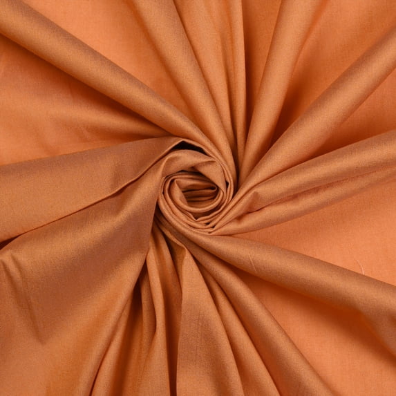 eloria Solid Embroidered Brocade Jacquard Sewing Apparel Making Fabric by the Yard Kurta Dress Apparel Cloth, Color: Rust Orange