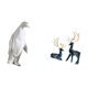 thumbnail image 5 of Elegante colección de figuras de animales de resina con estatuas de pingüinos y renos para el hogar, la oficina, la mesa, el bar, el dormitorio y la d, 5 of 8