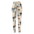 thumbnail image 2 of Gibobby Leggings Vinipiel Mujer Pantalones bota con estampado informal primavera y otoño para mujer（Beige， S), 2 of 5