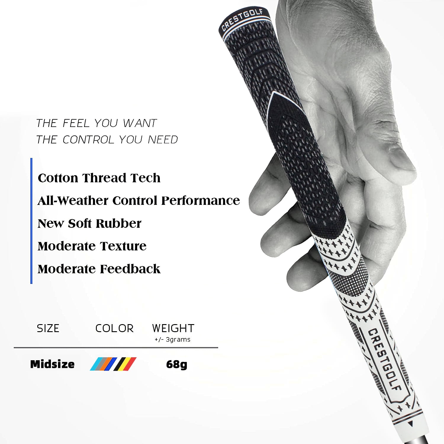 CLISPEED Golf Grip Golf Accessories Non-slip Swinging Grip Portable Golfing Club Grip Golfing Club Grip for Golfing Stable Swinging Grip Comfortabl CLISPEED Golf Mat Chipping Net, Collapsible Putting Mat Golf