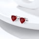 thumbnail image 2 of Mujer adulta 925 plata esterlina corazón piedra natal Stud pendientes cumpleaños regalo de San Valentín Suplight Jewelry  exquisita, 2 of 2