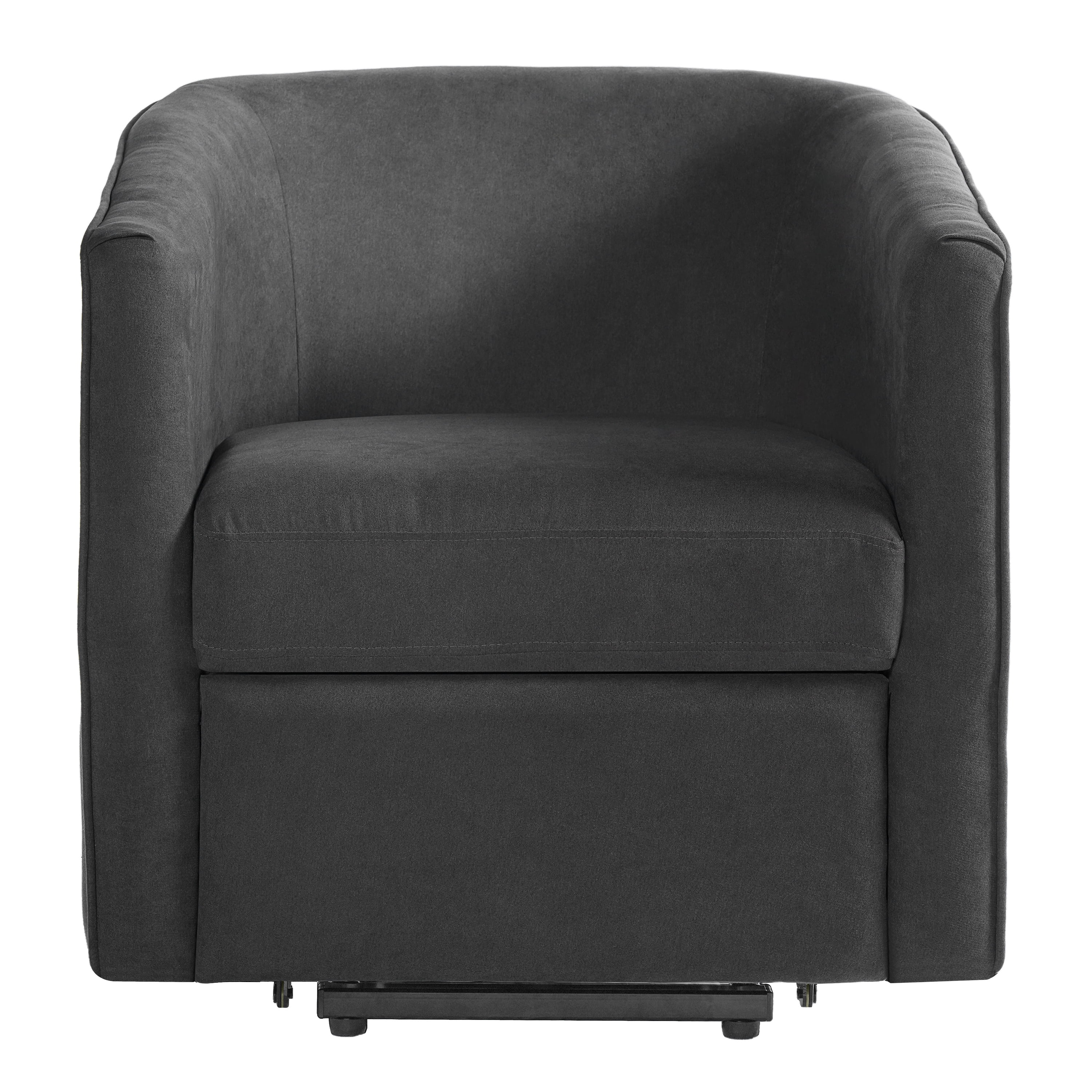 Euroco Power Lift Recliner Chair, Barrel Shape Lift Assist Reclining Chair with Footrest and Side Pocket,Chenille Upholstery Electric Lift Chair for Seniors,Dark Grey