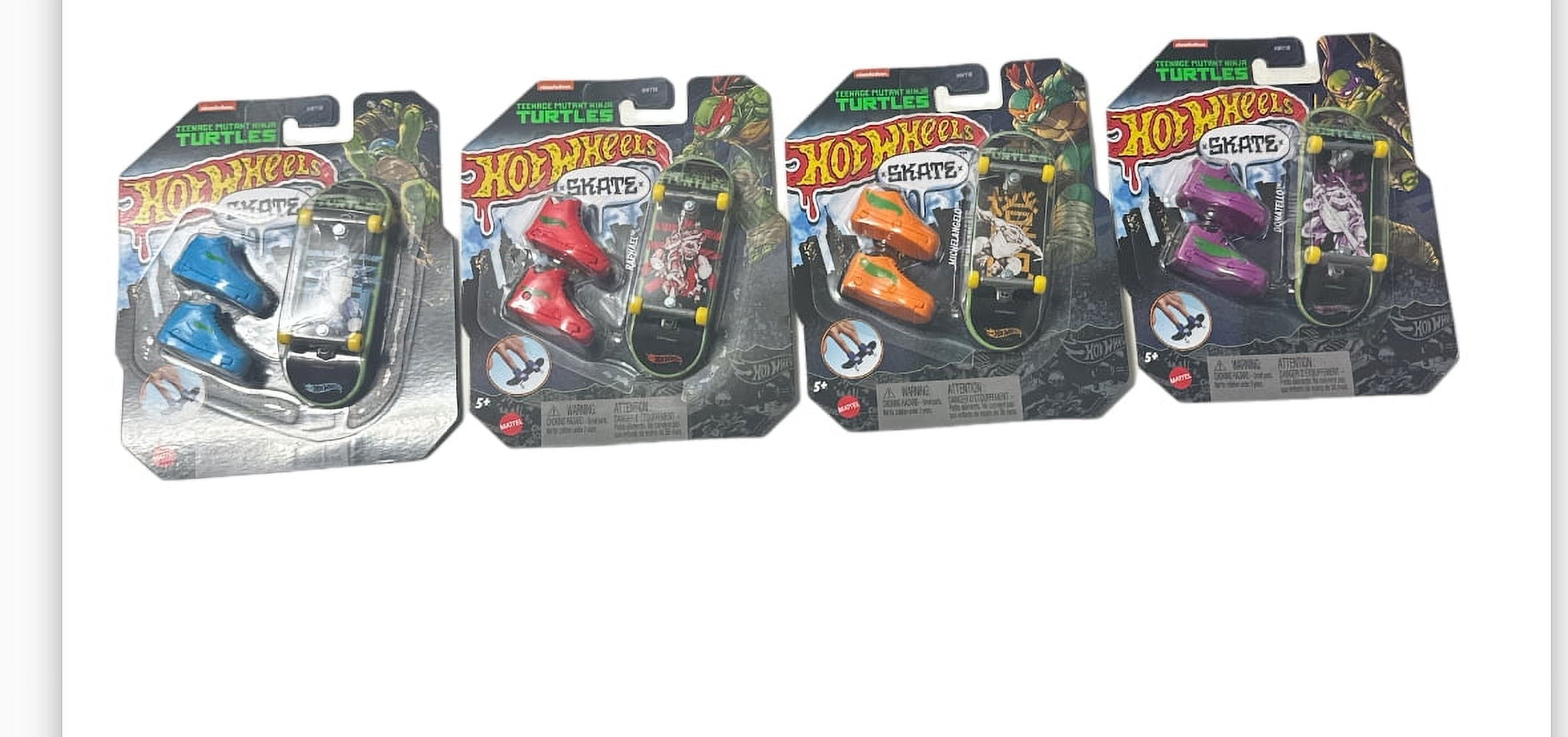 Hot Wheels SKATE - Premium TMNT Set of 4 - Teenage Mutant Ninja Turtles Complete Set - HMY18 (Nickelodeon)