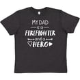 thumbnail image 3 of Inktastic My Dad is a Firefighter and a Hero Youth T-Shirt, 3 of 5