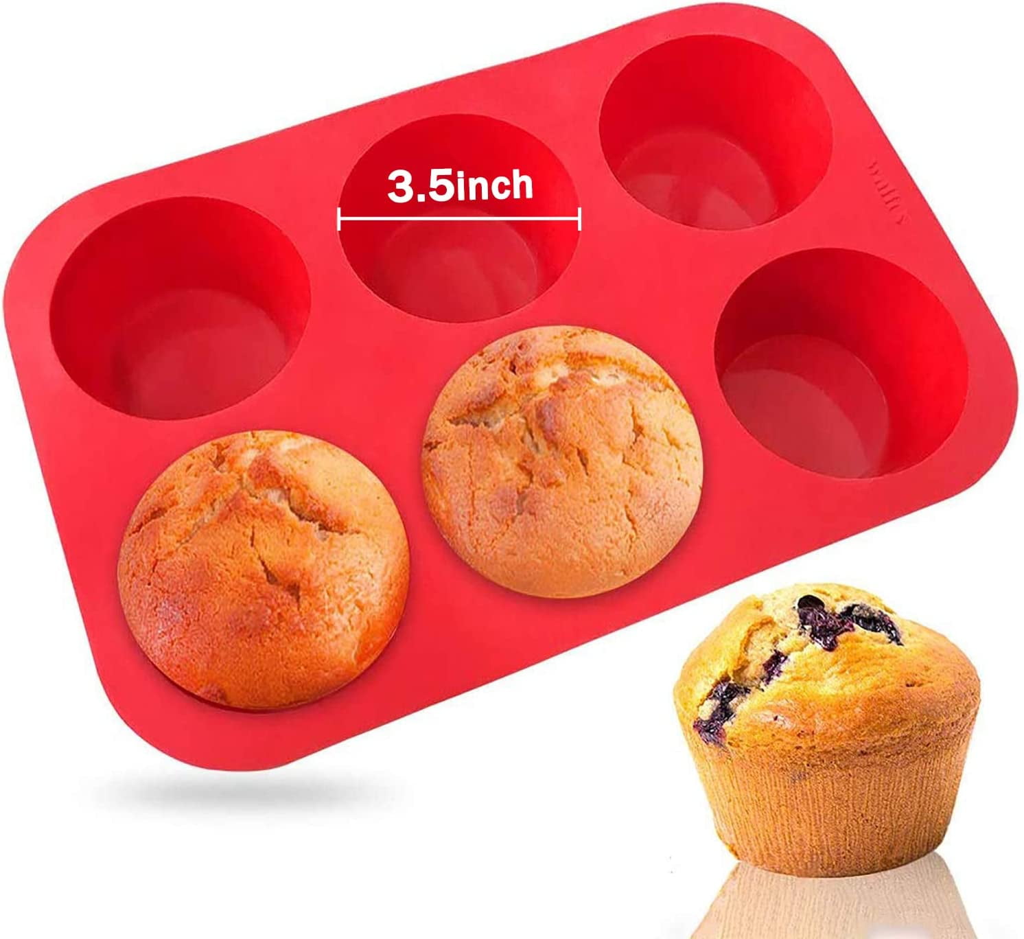 Non stick Silicone Muffin Top Pan And Egg Molds Round 6 - Temu