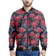 thumbnail image 3 of Chaqueta con cremallera con estampado 3D de globo ocular espeluznante para hombres y mujeres, sudadera con personalidad, abrigo suelto, chaqueta bomber de manga larga con cremallera, 3 of 5