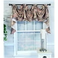 thumbnail image 2 of RLF Home Modern Design Monte Cristo Victory Swag 3-Scoop Window Valance 50" x 25" Gray, 2 of 4
