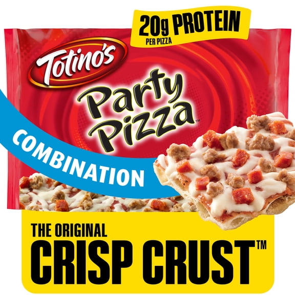 Totino's Party Pizza, Combination, Oven Ready, Thin Crust, 20g Protein, 10.7 oz (Frozen)