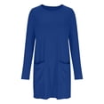 thumbnail image 4 of Robe Grande Taille pour Femmes 2025 Automne Été Tendance Décontractée Ample à Manches Longues à Col Rond Longueur Genou avec Poches, 4 of 5