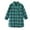 Green, variant on Generic Cute Snow Wear Windproof Girls Toddler Plaid Pleated Mini Dress Button Down Plaid Flannel Shirts Long Sleeve Casual Dress with Pocket(Orange,7-8 Years)