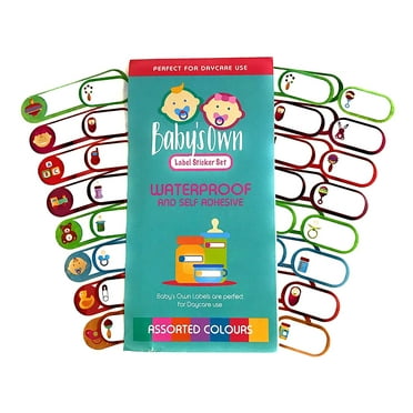 Baby Bottle and Belonging Labels for Daycare, Pack of 64