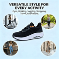 thumbnail image 6 of REABO Women's Arch Support Walking Shoes Orthotic Lightweight Breathable Sneakers for Plantar Fasciitis,Black Size 7, 6 of 9
