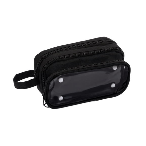 YSBDLQE Large Capacity Pencil Case – Simple School Pencil Case with Zipper, Big Pencil Case Pouch for Pens and Erasers, Aesthetic Pencil Case for College School Supplies,Black