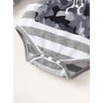 thumbnail image 6 of Mikrdoo 3 Months Newborn Baby Boys Outfits Fall Winter 6 Months Boys Pants Sets Stripe Pocket Long Sleeve Hoodies Romper Top Elastic Camouflage Pants 2Pcs Clothing From 0-18M, 6 of 9