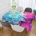 thumbnail image 5 of JSTEL Transparent Mandala Flowers Rainbow Table Cloth Rectangle 60 x 108 Inch Tablecloth Anti Wrinkle Table Cover for Dining Kitchen Parties, 5 of 6