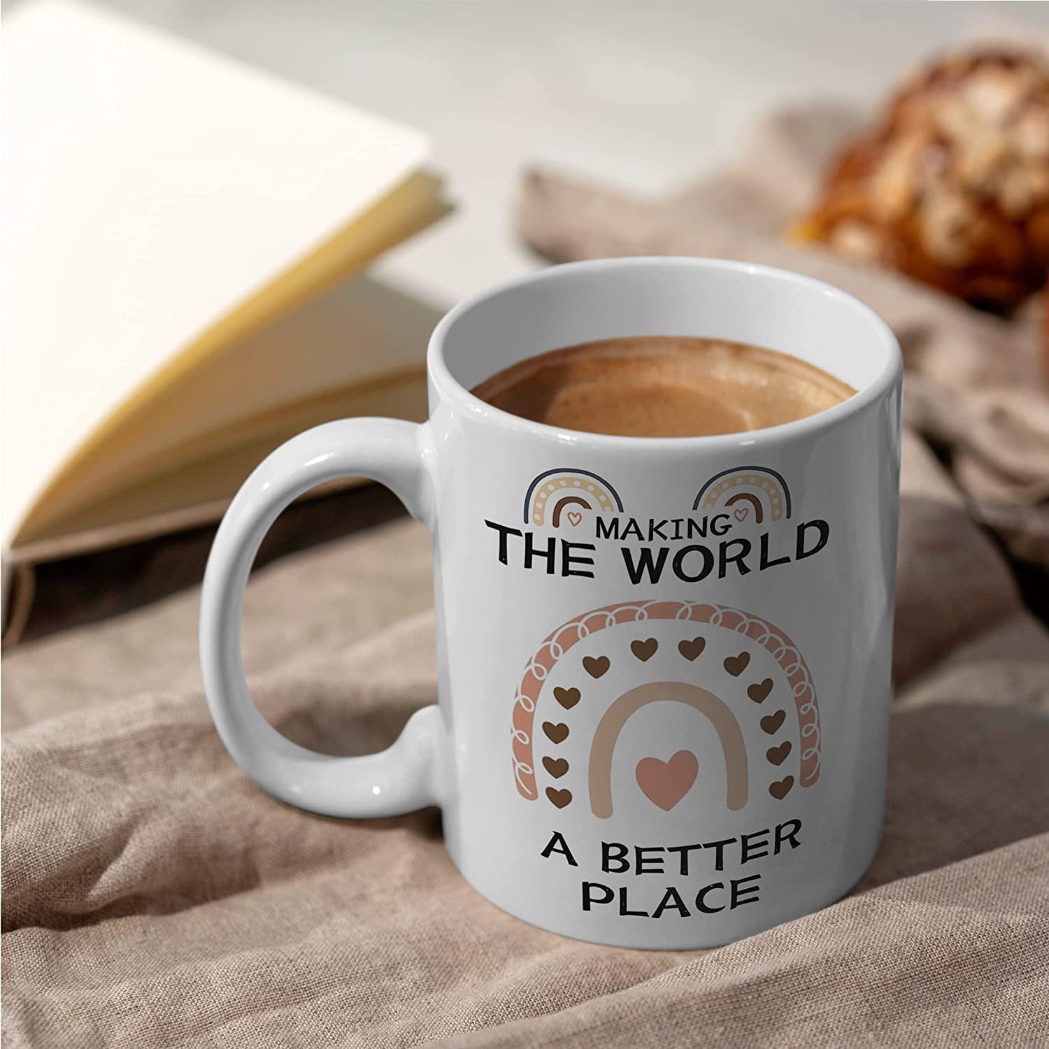 50th Birthday Latte Mug Making the World a Better Place 
