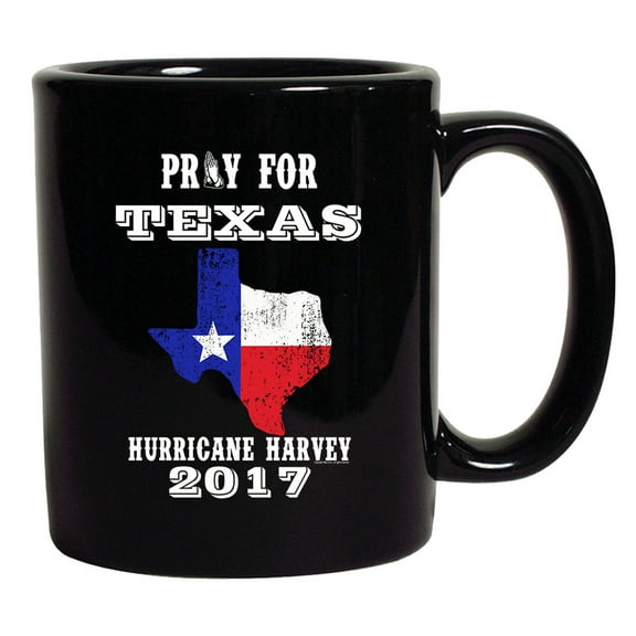 Pray for Texas Map Hurricane Harvey Survivor 2017 DT Coffee 11 Oz Black Mug