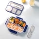 thumbnail image 4 of Caja bento compartimentada con cubiertos | Contenedor hermético para almuerzo de 4 secciones | Capacidad de 1100 ml | Lonchera de oficina | Contenedor portátil para almacenar alimentos | Colores, 4 of 6