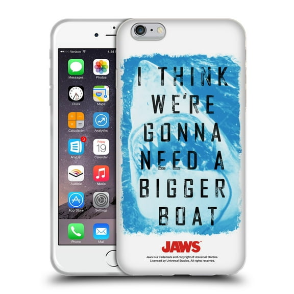 Head Case Designs Officially Licensed Jaws I Key Art Bigger Boat 2 Soft Gel Case Compatible with Apple iPhone 6 Plus / iPhone 6s Plus