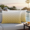 thumbnail image 5 of Outdoor Pillow Covers Yellow Gradient Geometric Waterproof Pillow Cases 20x12 Set of 2, Modern Minimalist Style Throw Pillow Cover Pillowcase for Patio Balcony Couch Garden, 5 of 9
