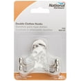 thumbnail image 3 of National Hardware N325-522 V163 Double Clothes Hooks in Satin Nickel, 2 pack, 3 of 7