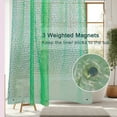 thumbnail image 2 of Green Shower Curtain Liner Water Cube & Hooks, MAZBFF 72 "x72" PEVA Mouldproof Plastic Shower Curtain Liner & 12 Hooks, 2 of 5