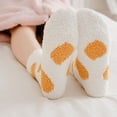 thumbnail image 4 of GZWYHT Crew Socks,Fuzzy Socks Women Coral Fleece Socks Women Autumn And Winter Tube Socks Sleep Socks Cute Home Polka Dot Thick Stockings Knee High Stockings,Dress Socks,Slouch Socks White, 4 of 6