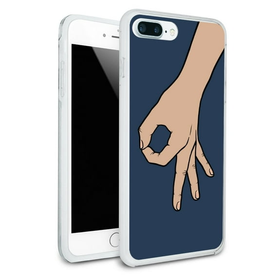 The Circle Game Protective Slim Fit Hybrid Rubber Bumper Case Fits Apple iPhone 8 Plus