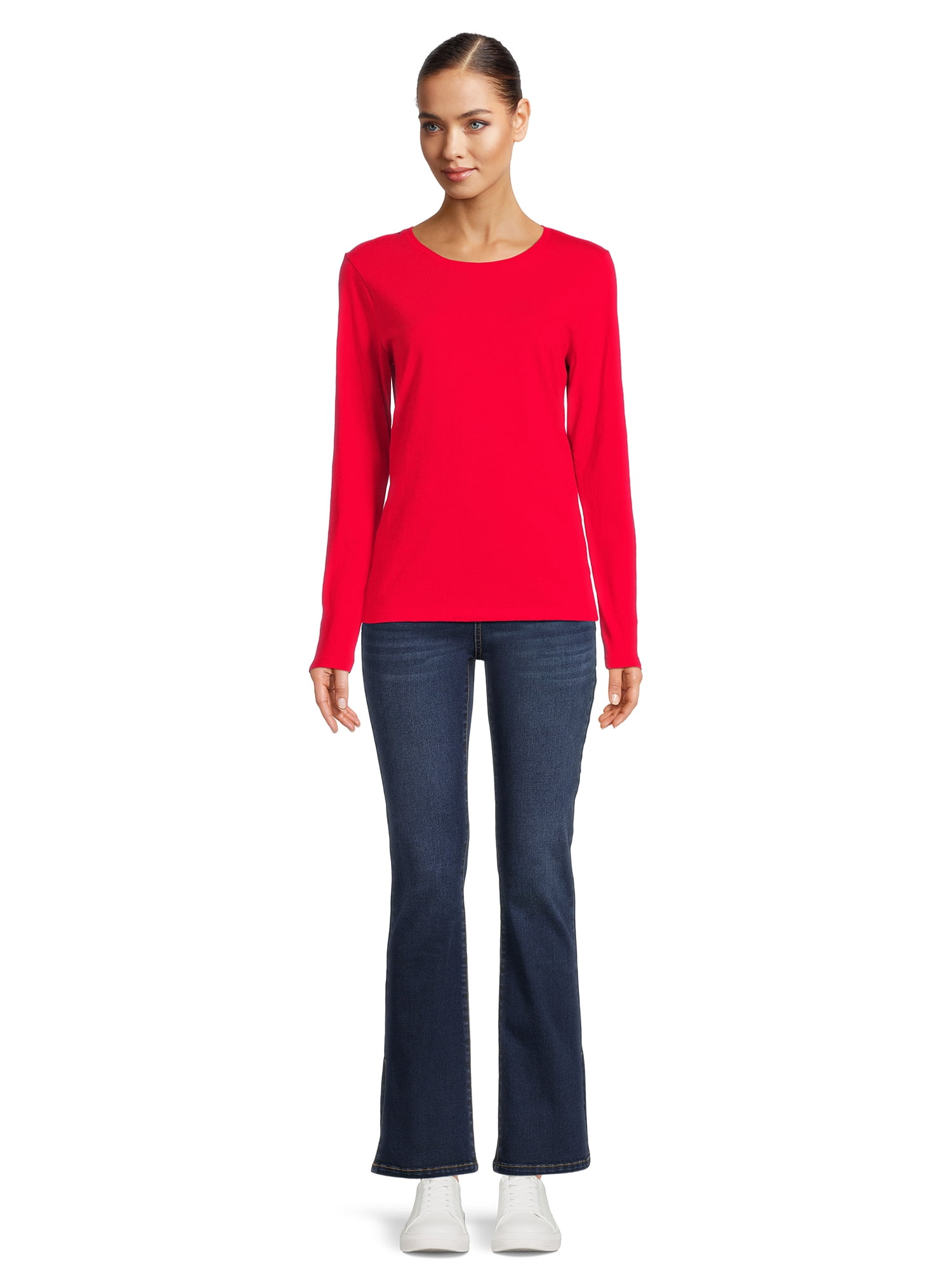 Time and Tru Women's Tees with Long Sleeves, 3-Pack