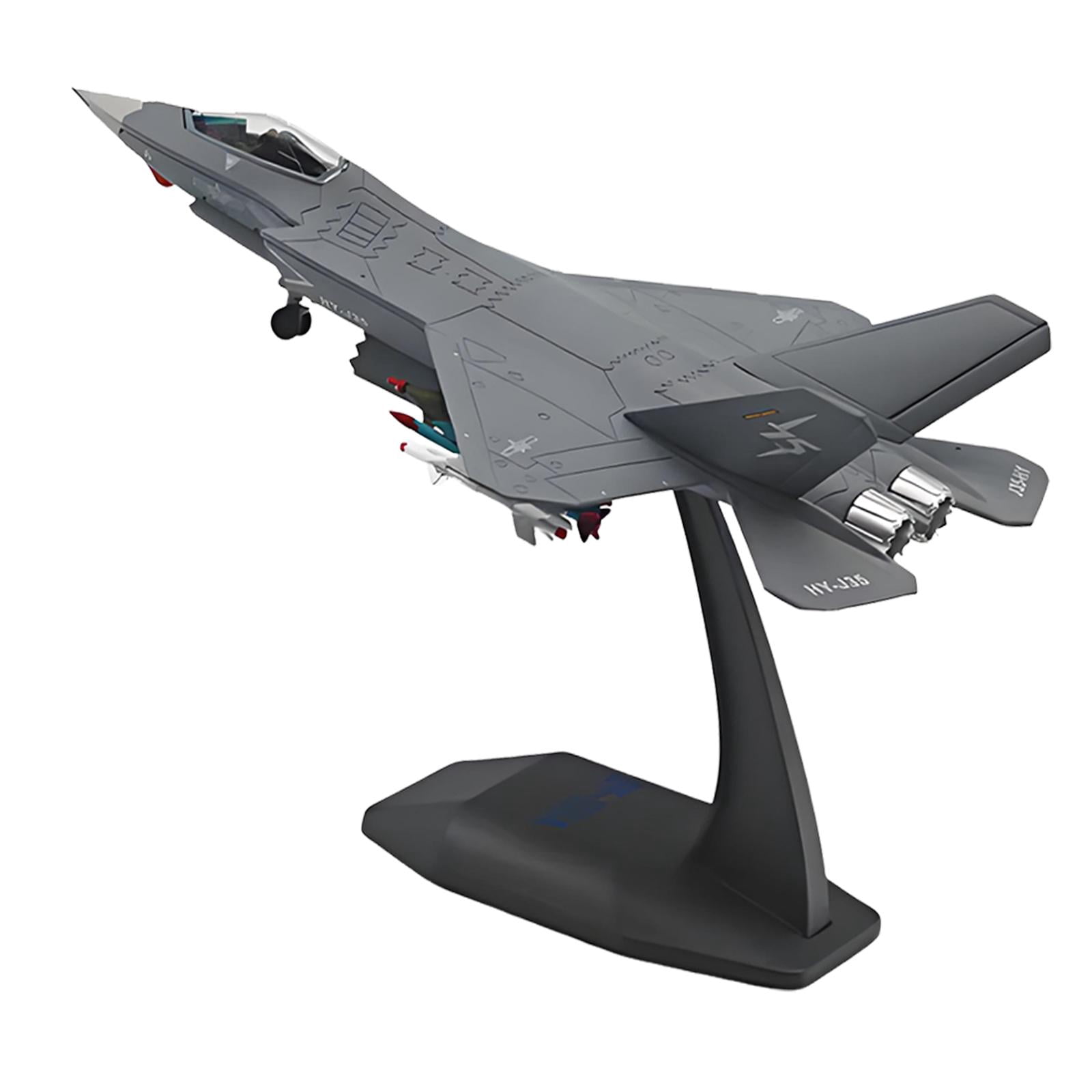 Diecast Plane Model 1/100 Scale J35 Fighter Jet Alloy Construction with Rotatable Wheels for Aviation Lovers