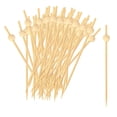 thumbnail image 1 of 200 palillos de bambú para cócteles, palillos de dientes, aperitivos, comida, palitos de fruta, brochetas, bolas decorativas para reuniones en casa,, 1 of 9