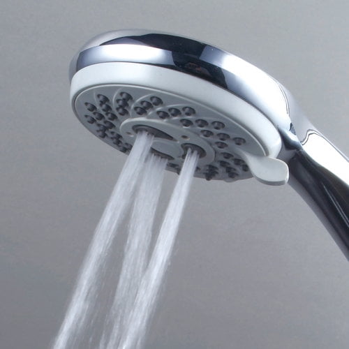 PowerSpa Drill-Free 18" Stainless Steel 3-Way Shower Slide Bar Combo, Chrome
