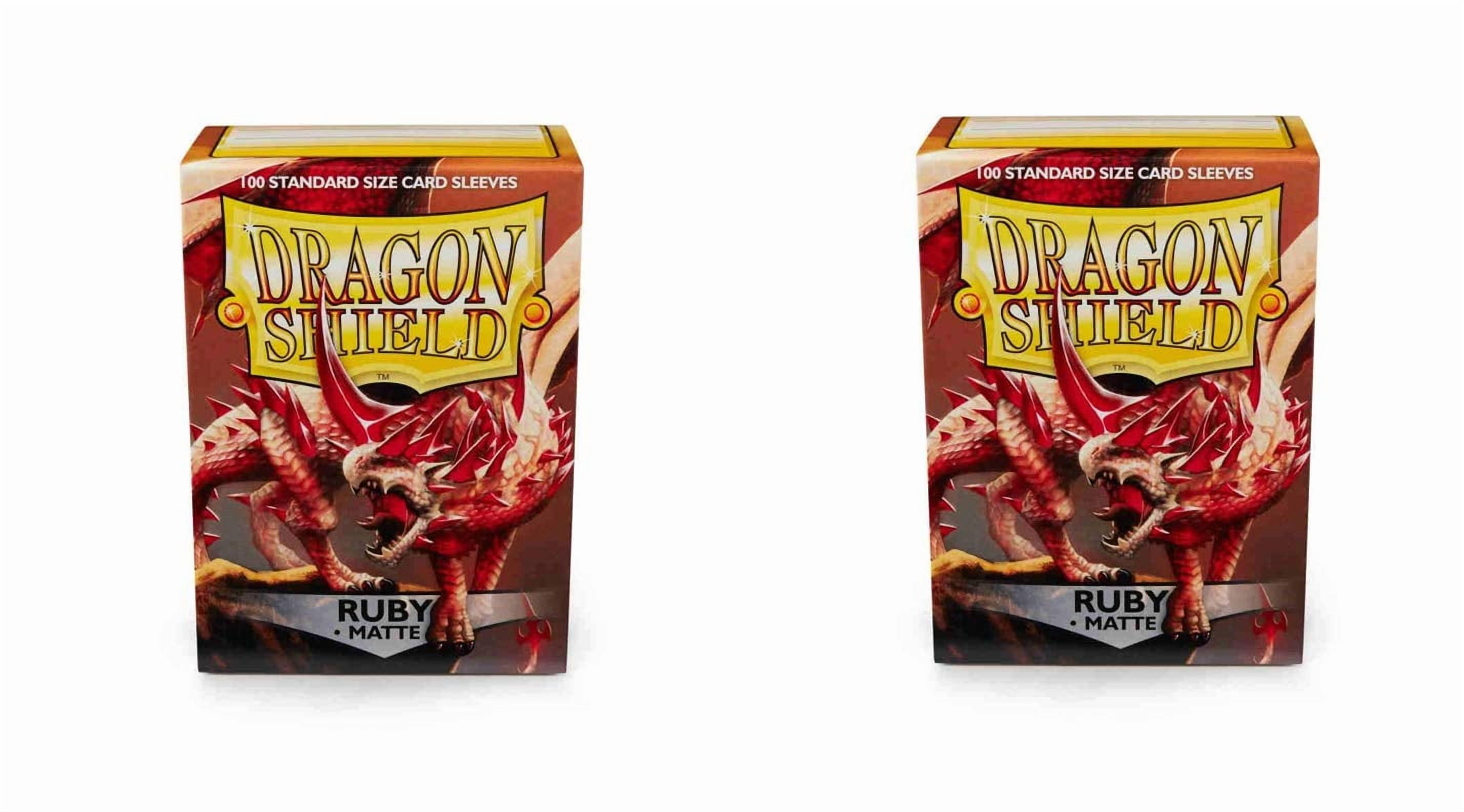 2 Packs Dragon Shield Matte Ruby Standard Size 100 ct Card Sleeves Value Bundle!