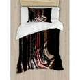 thumbnail image 3 of Western Duvet Cover Set, Photograph of Various Type of Rodeo Cowgirl Leather Boots Image Art Western Fashion, Decorative 3 Piece Bedding Set with 2 Pillow Shams, Queen Size, Brown, by Ambesonne, 3 of 3