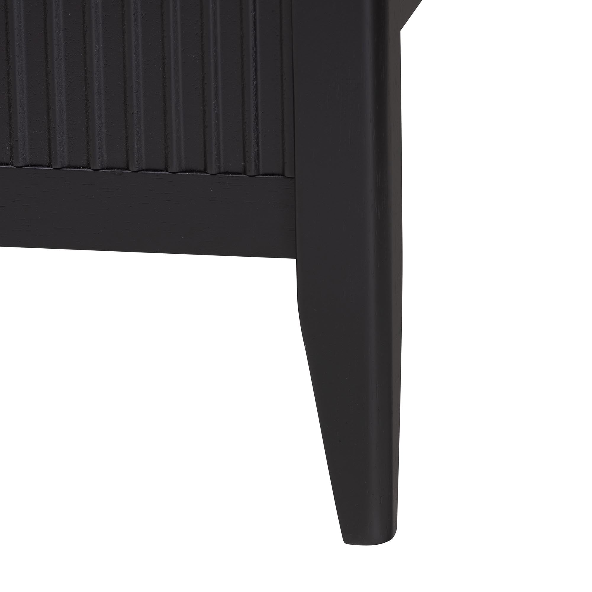 Baxton Studio Primrose Mid-Century Platform Bed, Queen, Black