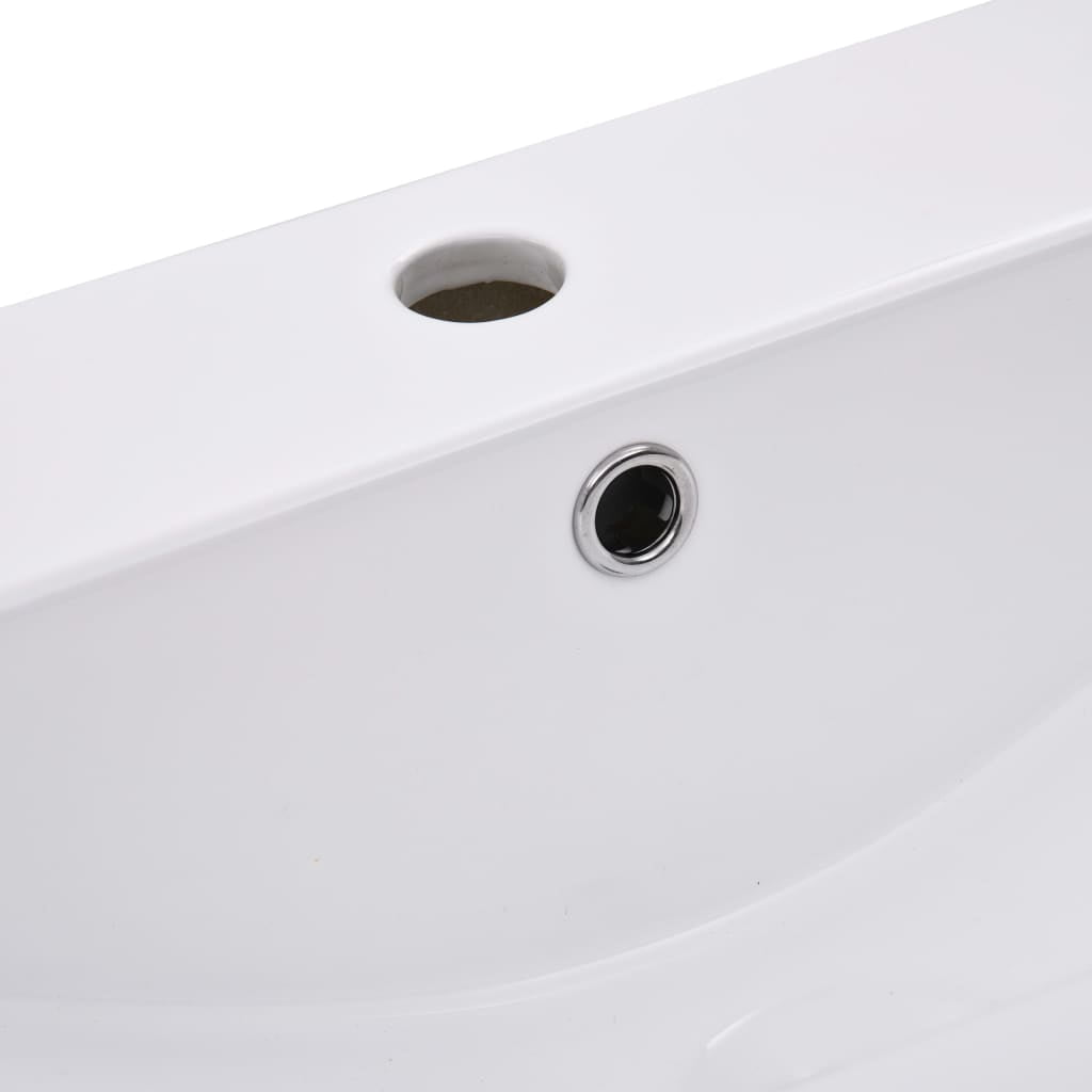 vidaXL Wash Basin Built-in Sink Vanity Sink Bathroom Basin Bath Sink Ceramic