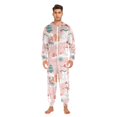 thumbnail image 3 of FORMRS Onesies Pajama for Adults Unisex Hoodie Winter Jumpsuit One Piece Sleepwear, Sizes S-2XL, Pink Christmas Snowman, 3 of 7