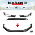 thumbnail image 3 of Ikon Motorsports 3PCS Front Lower Bumper Chin Lip Spoiler Splitter Added on Bodykit Compatible With 2018-2021 Honda Accord 10th Gen Sport PP Polypropylene IKON V3 Style Gloss Black 2019 2020, 3 of 9