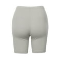 thumbnail image 3 of A2Y Women's Basic Solid Premium Cotton Mid Thigh High Rise Biker Bermuda Shorts Bone 5XL, 3 of 5