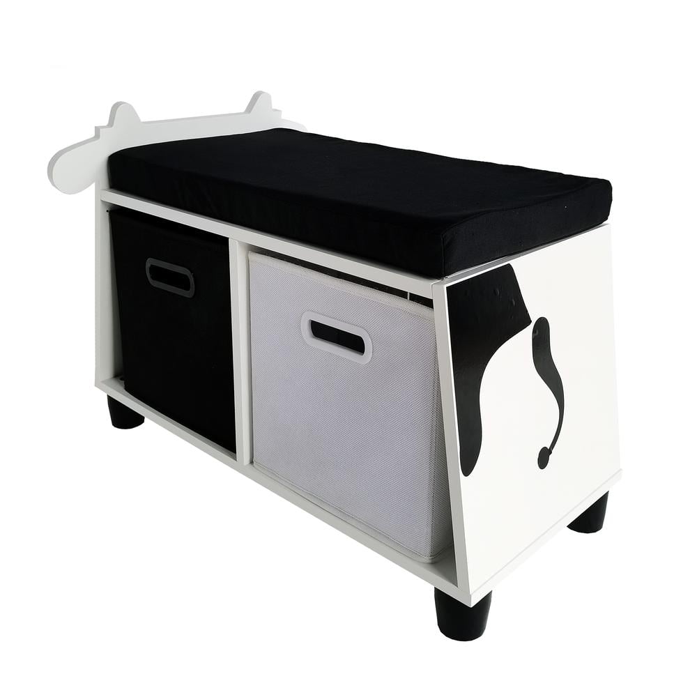Turtleplay  Childrens Cow Storage Bench with Cushion